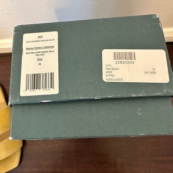 Aeyde mattea all leather slide slip-on sandal size 6, new - Picture 11 of 11